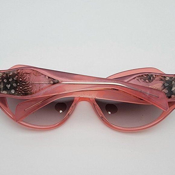 Sama Badgley Mischka Sofia Crystal Pink Gold Frame Grey Gradient Lens Sunglasses main image 4